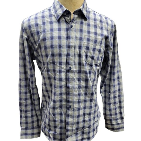 THREAD & Cloth Button-Up Cotton Long-Sleeve Plaid Shirt Men's. New With Tags $68 - Picture 1 of 5